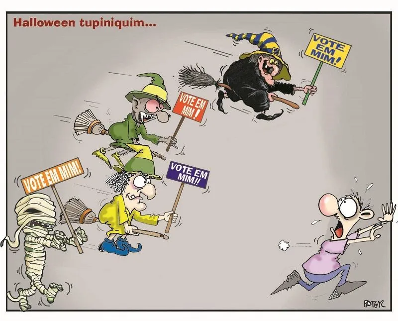 Imagem ilustrativa da imagem Charge do dia: Halloween tupiniquim