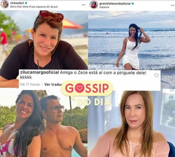 Imagem ilustrativa da imagem "Piriguete", diz Zilu sobre Graciele Lacerda em postagem em rede social