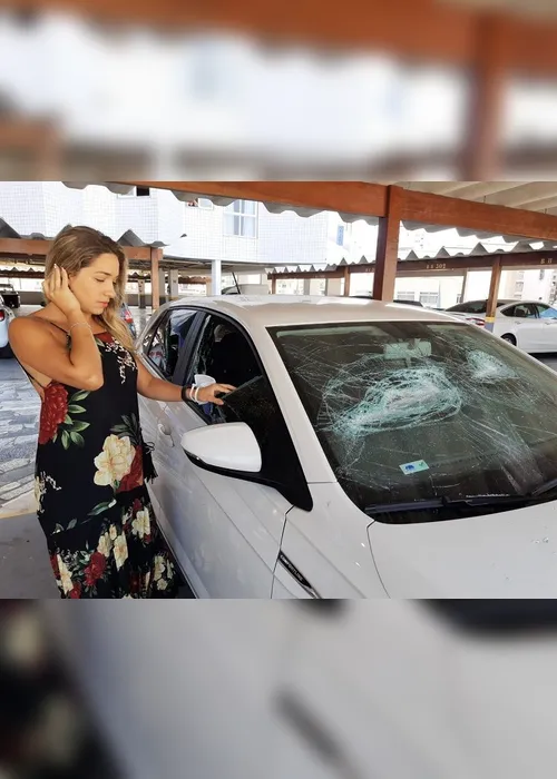 Imagem ilustrativa da imagem Vídeo mostra ex-marido destruindo carro de empresária com taco de baseball em Guarapari