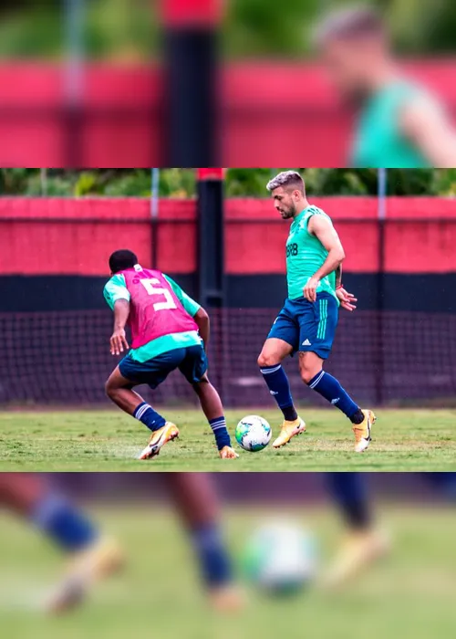 Imagem ilustrativa da imagem Arrascaeta faz gol em treino e deve reforçar Flamengo na 'final'