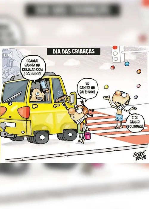 Imagem ilustrativa da imagem Dia das Crianças é o tema da charge desta segunda