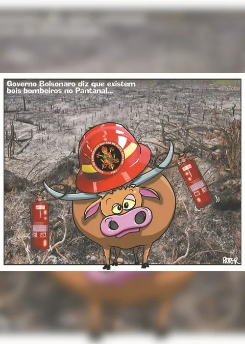 Imagem ilustrativa da imagem Charge do Dia: Boi bombeiro