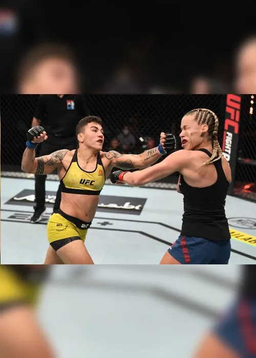 Imagem ilustrativa da imagem Jessica Andrade nocauteia Katlyn Chookagian e alcança marca inédita no UFC