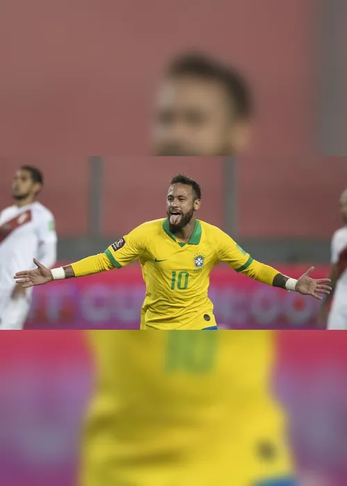 Imagem ilustrativa da imagem Neymar faz três e conduz virada do Brasil sobre o Peru nas Eliminatórias