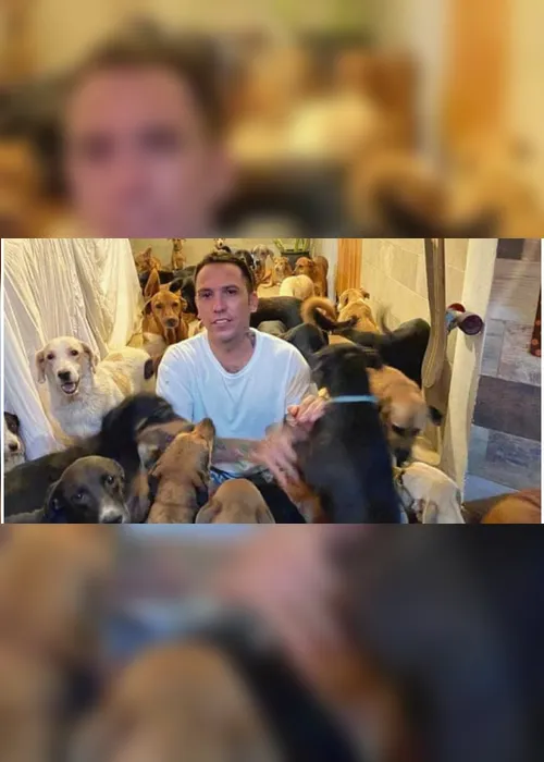 Imagem ilustrativa da imagem Para proteger de furacão, homem leva 300 animais abandonados para casa. Veja fotos
