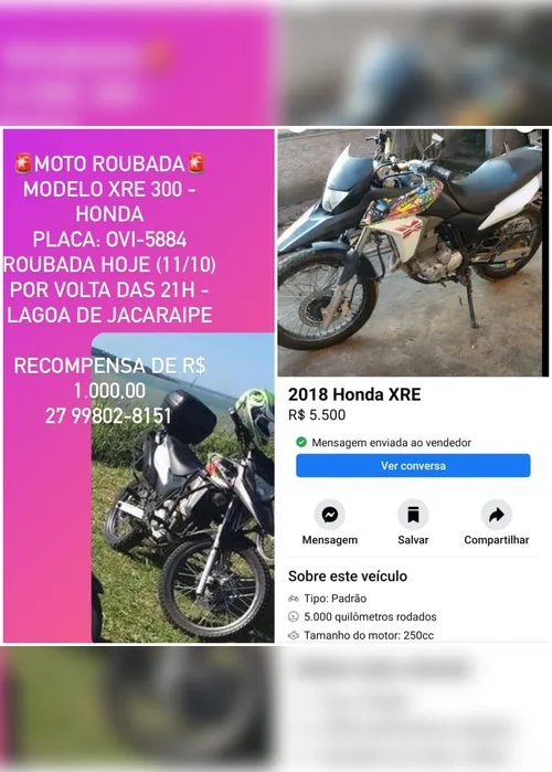 Imagem ilustrativa da imagem Chefe de quadrilha que vendia motos roubadas é preso