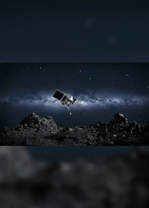 Imagem ilustrativa da imagem Sonda conclui a primeira coleta de amostra em um asteroide feita pela Nasa