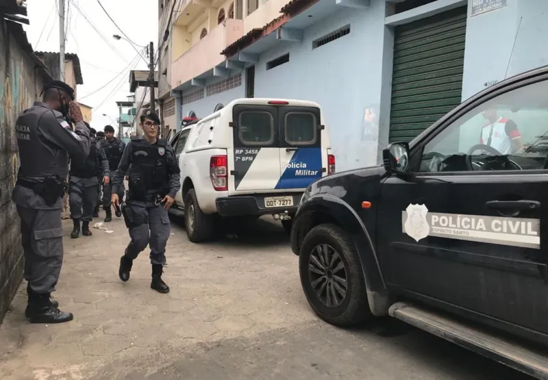 Ação da polícia no bairro Rio Marinho em Cariacica