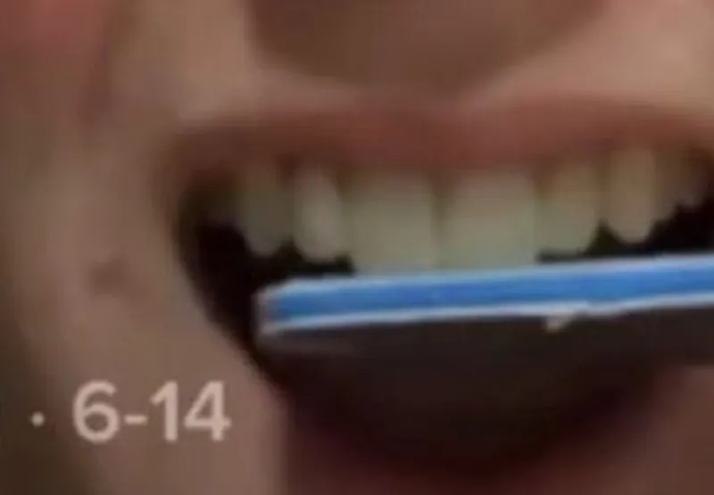 Desafio de lixar o dente