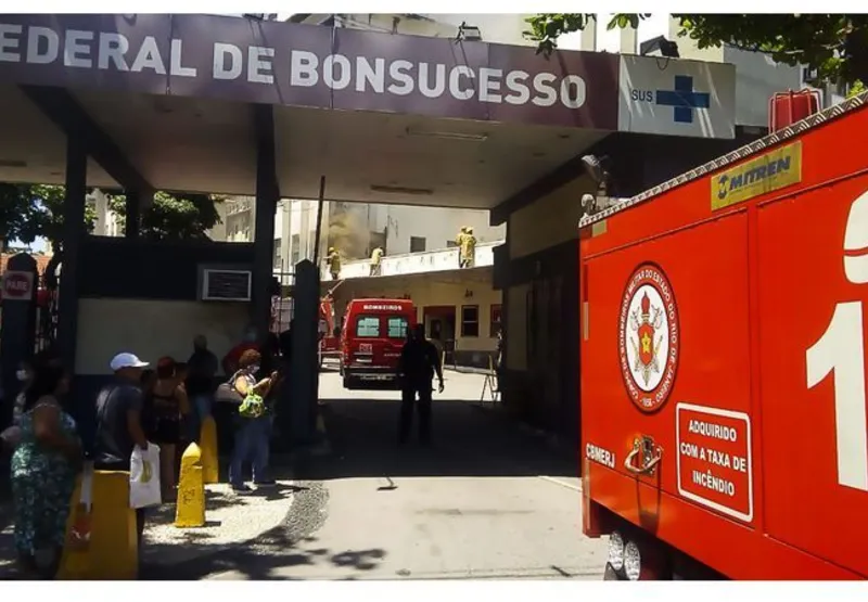 Hospital de Bonsucesso registrou um incêndio na manhã desta terça