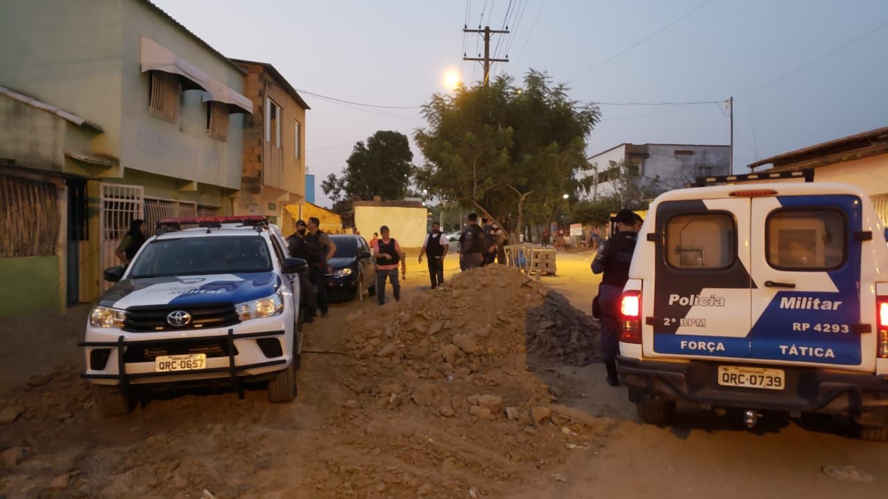 Ação da Polícia em Pinheiros, norte do Espírito Santo (Foto: Divulgação/PM)