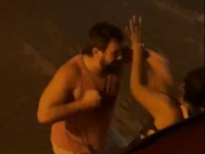 Acusado agrediu a vítima com socos mesmo sabendo que estava sendo filmado em Ilhéus (BA). (Foto: Reprodução vídeo)