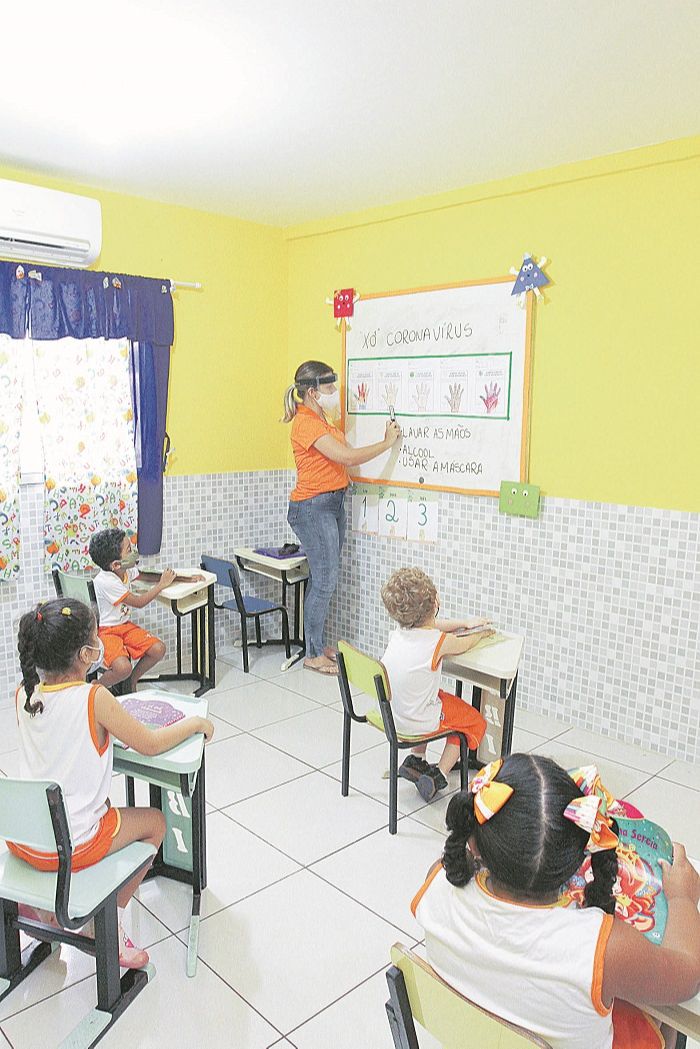 Alunos da educação infantil (Foto: Kadidja Fernandes - 05/10/2020)