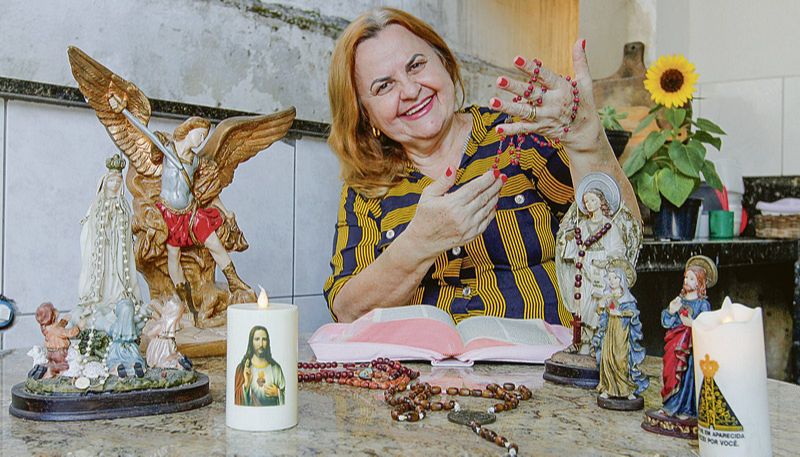 Aposentada Neulizete Maria Sabino Degenário, 63 anos (Foto: Fábio Nunes / AT)
