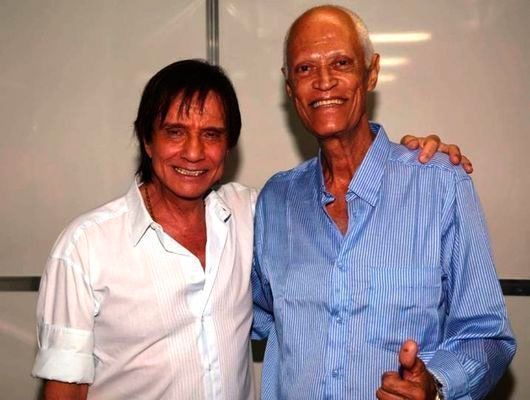 Roberto Carlos e o fã Banguê (Foto: Acervo Pessoal)