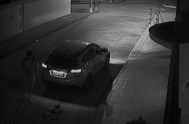 Caso de maus-tratos foi flagrado por câmeras de segurança em Jaguaré. (Foto: Reprodução/Vídeo)