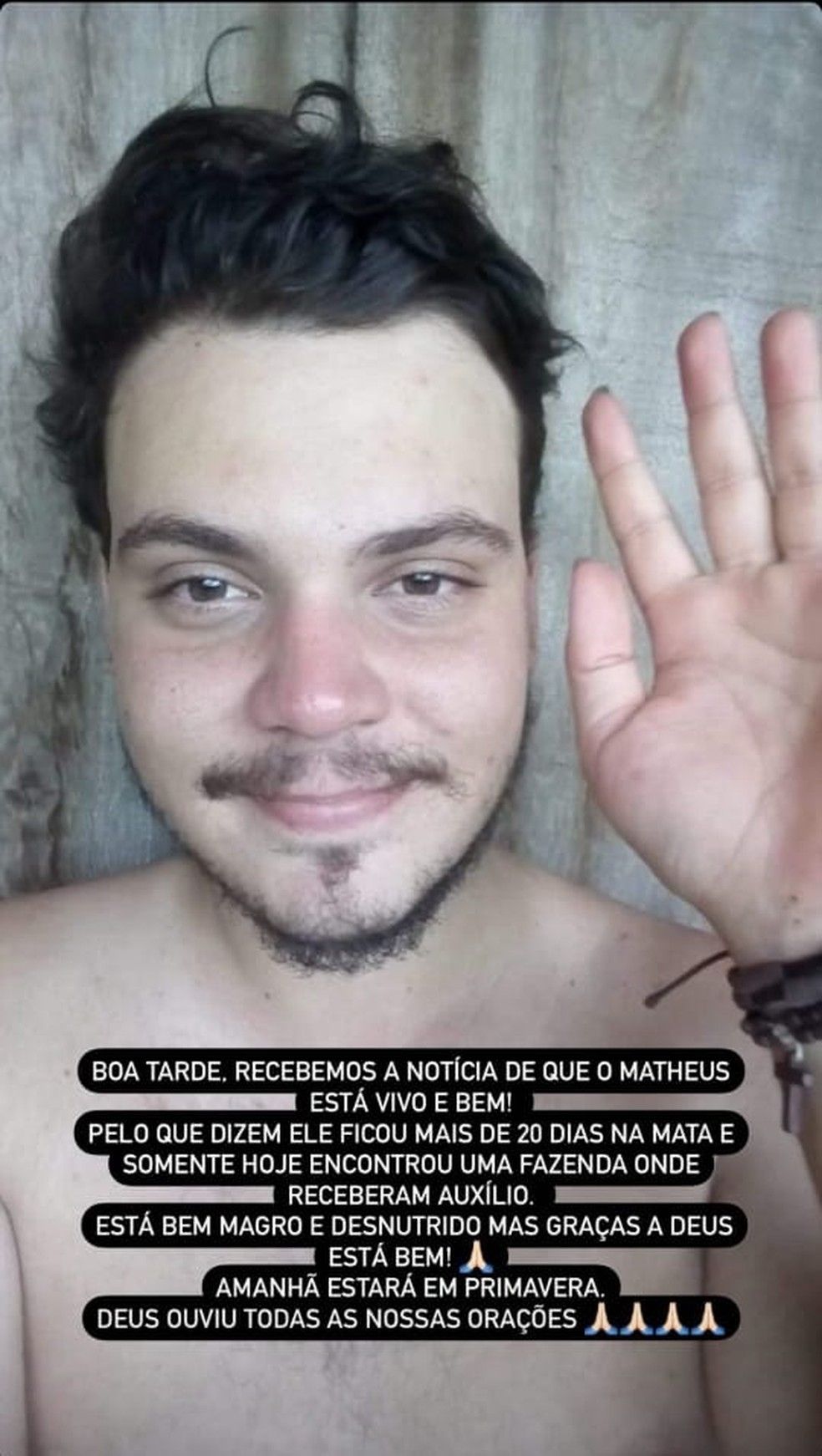 Cantor ficou 24 dias desaparecido (Foto: Reprodução/ Instagram)
