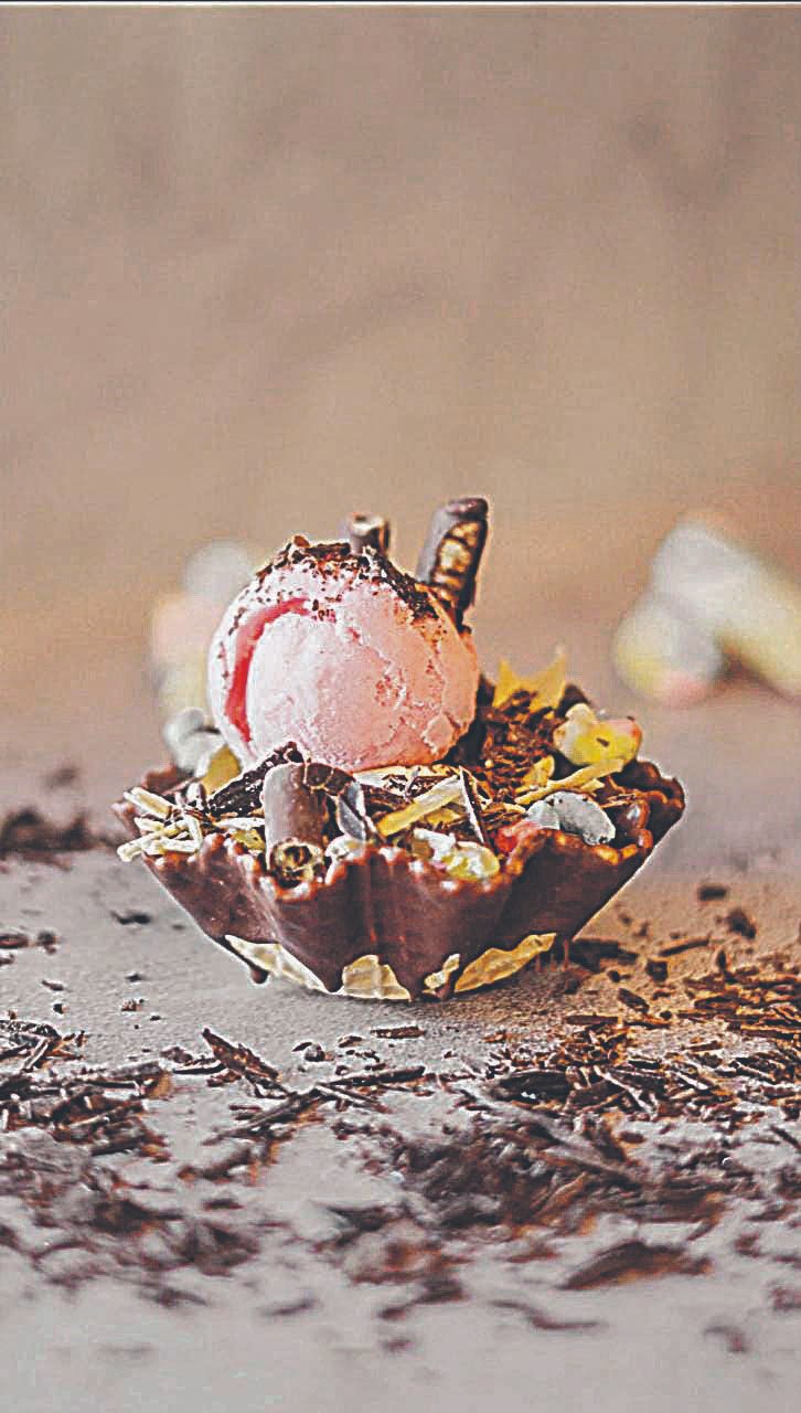 A cestinha da Chocolate Lugano, na Praia do Canto, custa R$ 17,90. (Foto: Divulgação/Lugano)