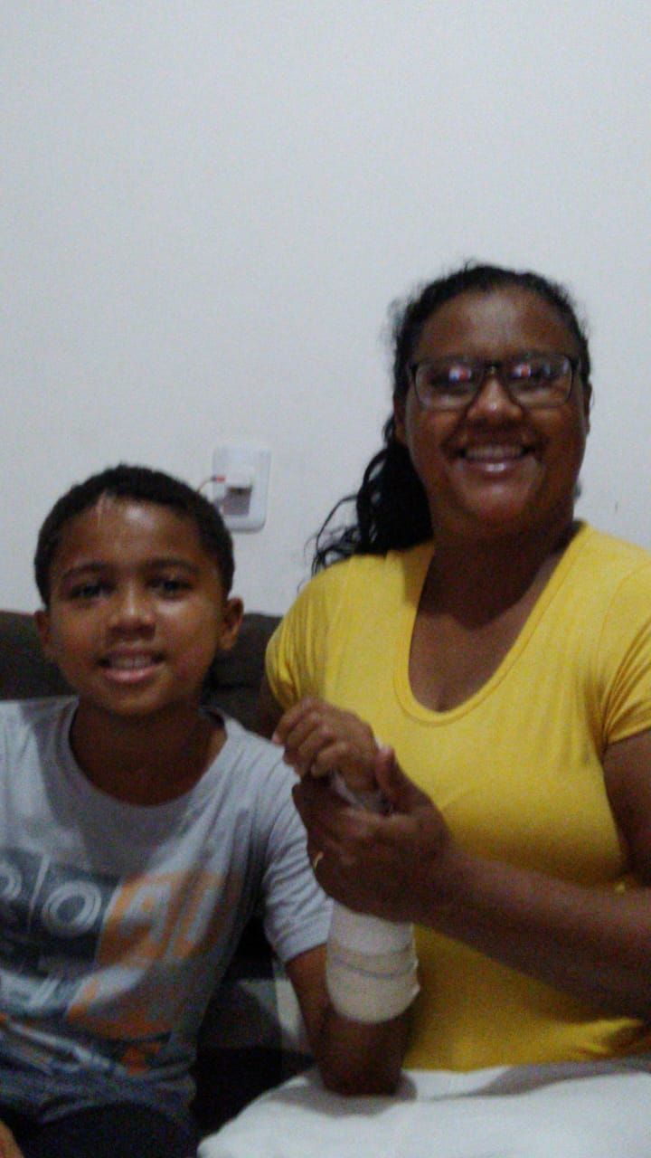 Garoto teve alta do hospital (Foto: Acervo pessoal)