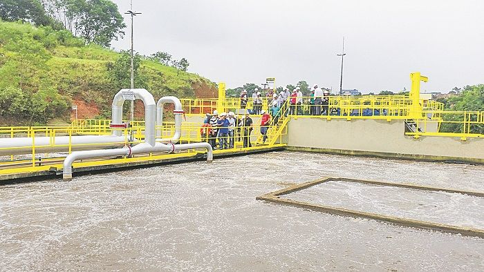 Estação de tratamento: consórcio que já realiza obras em Vila Velha e na Serra vai atuar agora em Cariacica (Foto: Cesan/Divulgação)