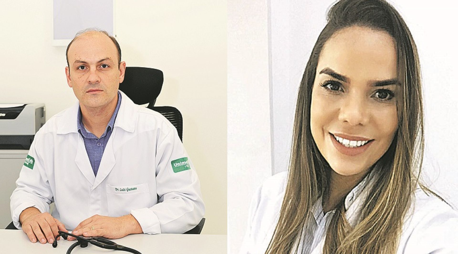 Gustavo Genelhu, geriatra e Livia Borges, dermatologista (Foto: Divulgação)