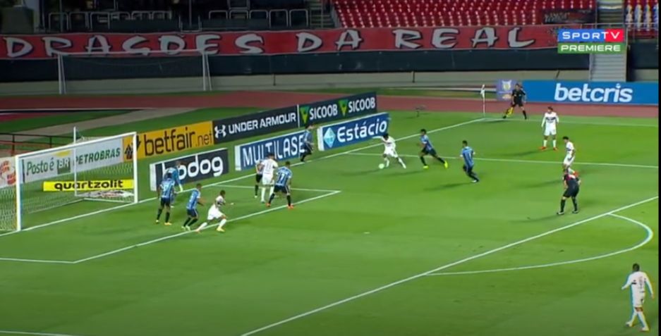 Partida ficou empatada (Foto: Reprodução/ SporTV/ Premiere)