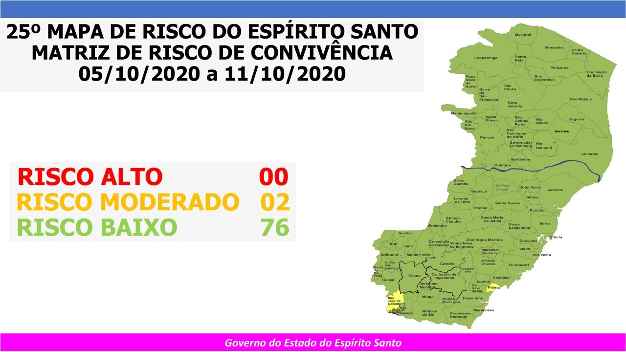 Novo mapa divulgado pelo governo (Foto: Divulgação/governo do Estado)