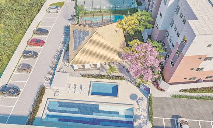 Painéis solares: construtora também investiu na captação da água da chuva, luzes de Led e torneiras automáticas (Foto: Morar Construtora)