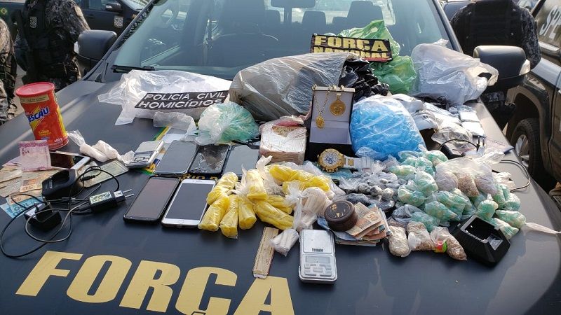 Drogas apreendidas em Itararé na Operação Caim X (Foto: Divulgação/Sesp)