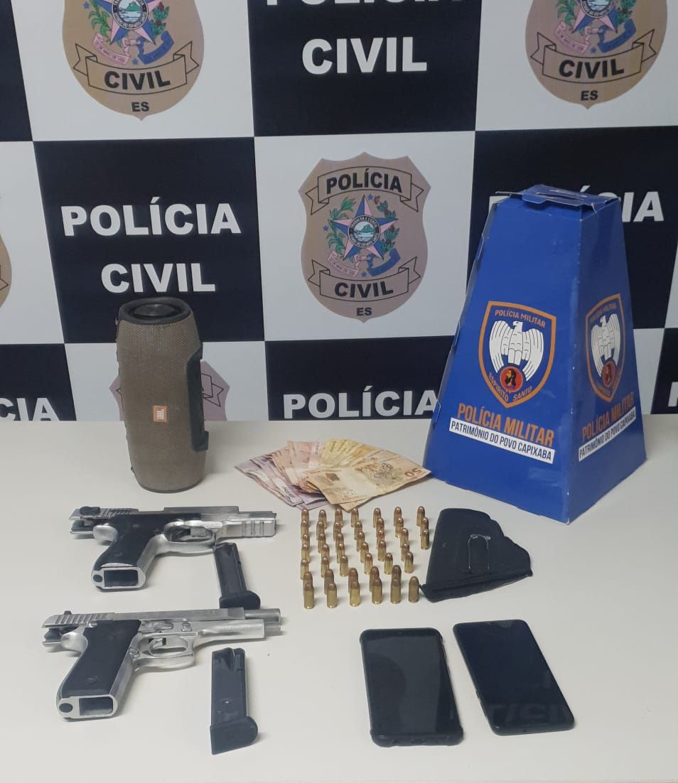Apreensão feita pela polícia na Serra (Foto: Divulgação/ PMES)