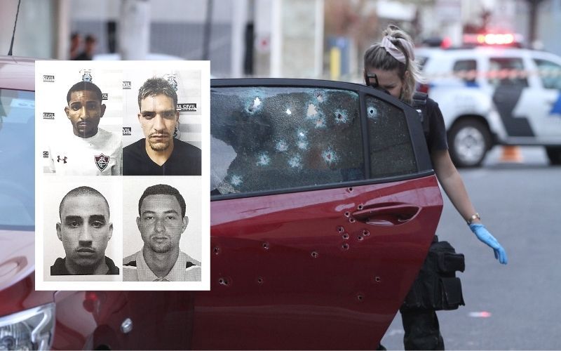 A Polícia Civil, por meio da Delegacia de Homicídios e Proteção à Pessoa de Vitória (DHPP) prendeu no final da tarde desta quarta-feira (21) dois acusados de participar de ataque à carro de aplicativo no centro de Viória, no último dia 4 de outubro (Foto: Reprodução)