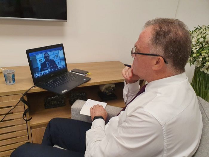 Renato Casagrande participou de reunião virtual com governadores e ministro da Saúde (Foto: Divulgação / Governo do Estado)