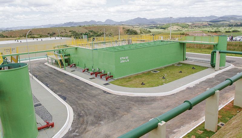 Sistema de abastecimento de água da Cesan (Foto: Divulgação/CESAN — 09/12/2017)