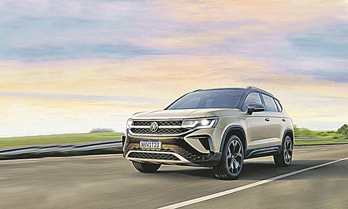 O Taos ficará posicionado entre o T-Cross brasileiro e o Tiguan AllSpace importado do México (Foto: Assessoria Volkswagen)
