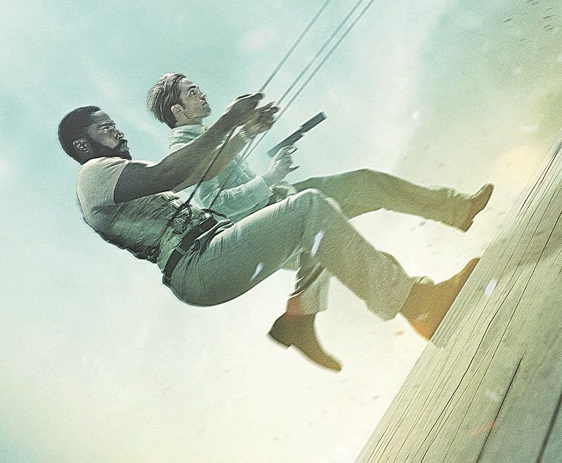 John David Washington e Robert Pattinson em “Tenet”, de Christopher Nolan (Foto: Divulgação)