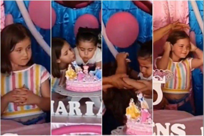 Maria Antônia e Maria Eduarda viralizaram nas redes sociais (Foto: Reprodução / Redes Sociais)