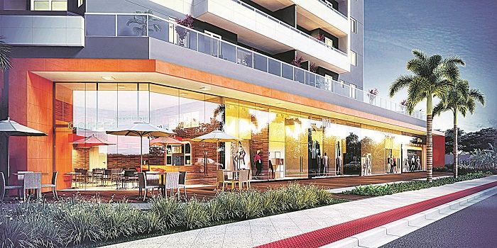 Projeção das oito lojas com acesso pela rua Ranulpho Barbosa (Foto: Divulgação)