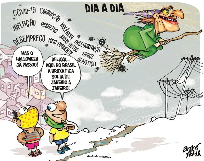 Imagem ilustrativa da imagem Charge do Dia: A bruxa está solta