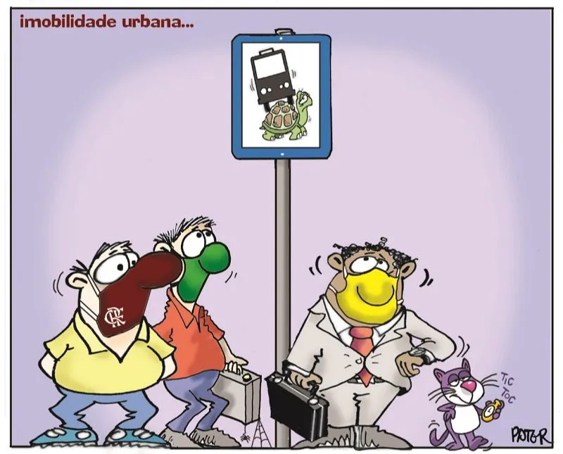 Imagem ilustrativa da imagem Charge do Dia: Imobilidade urbana