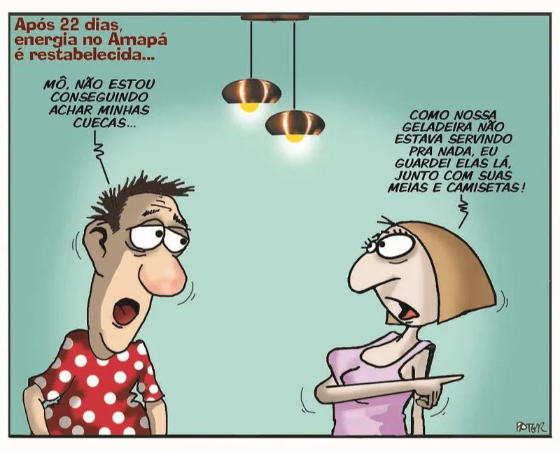 Imagem ilustrativa da imagem Charge do Dia: Energia restabelecida no Amapá