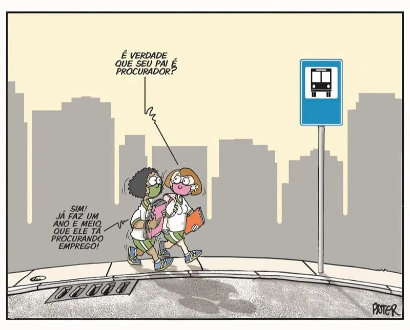 Imagem ilustrativa da imagem Desemprego é o tema da Charge do Dia