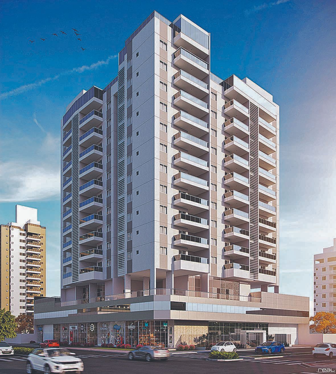 Fachada do residencial Professor Pignaton: lançamento em Santa Lúcia está localizado na rua Eugênio Netto, esquina com avenida Rio Branco