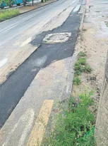 Imagem ilustrativa da imagem Obra deixa desnível em asfalto