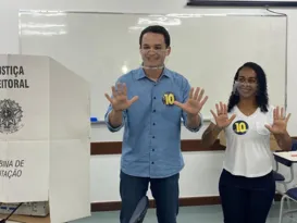 Imagem ilustrativa da imagem Marido de Capitã Estéfane diz em rede social que Pazolini tenta “apagar imagem” da vice