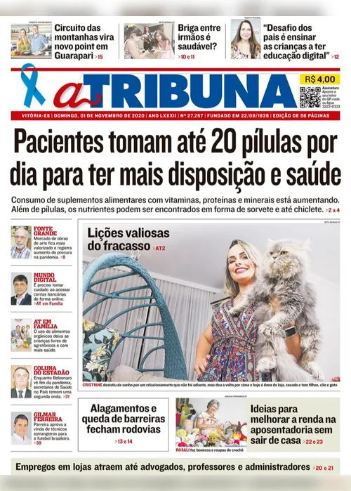 Imagem ilustrativa da imagem Confira os destaques do Jornal A Tribuna deste domingo