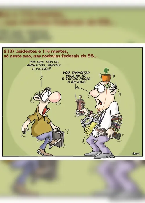 Imagem ilustrativa da imagem Mortes nas BR's é o assunto da Charge do Dia