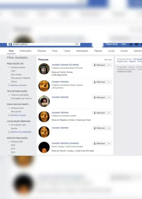 Imagem ilustrativa da imagem Polícia emite novo alerta sobre perfil do "Homem Pateta" nas redes sociais