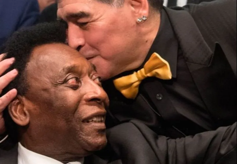 Maradona e Pelé se encontraram em 2017 pela última vez