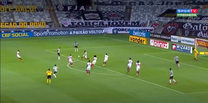 Atlético goleou o Flamengo por 4 a 0 (Foto: Reprodução/ SporTV/ Premiere)
