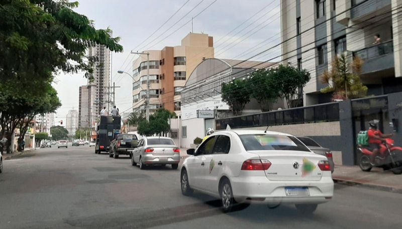 Carreata passa pelas ruas de Vila Velha (Foto: Elisa Rangel / AT)